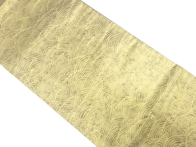 JAPANESE KIMONO / FUKURO OBI / SILK / WOVEN WAVE